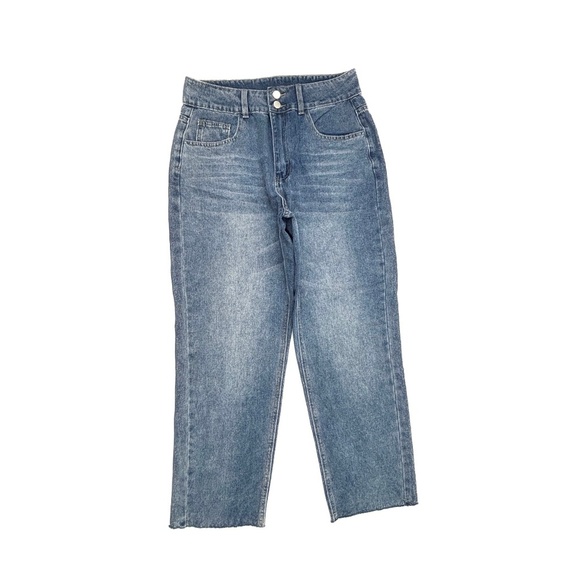 Unbranded Straight leg Women's size L Dark Wash Blue Denim Jeans - Picture 1 of 3